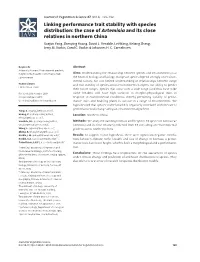 Linking Performance Trait Stability with Species Distribution: the Case of Artemisia and Its Close Relatives in Northern China Xuejun Yang, Zhenying Huang, David L