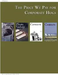 The Price We Pay for Corporate Hogs Table of Contents by Marlene Halverson I