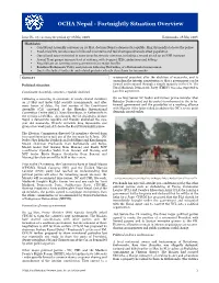 F OCHA Nepal - Fortnightly Situation Overview