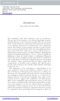 Introduction Edited by Simon Gaunt and Sarah Kay Excerpt More Information