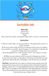 Invisible Ink