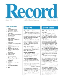 October 1996 Federal Election Commission Volume 22, Number 10