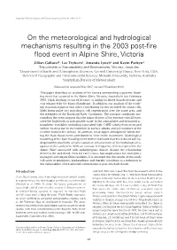 On the Meteorological and Hydrological Mechanisms Resulting