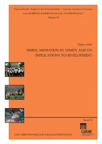 Tribal Mediation in Yemen and Its Implications to Development