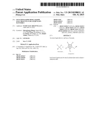 (12) Patent Application Publication (10) Pub. No.: US 2015/0288031 A1 Zhang Et Al