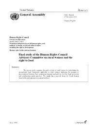 A/HRC/22/72 General Assembly