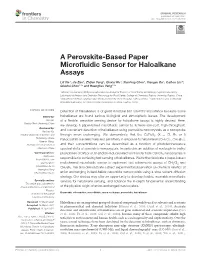 A Perovskite-Based Paper Microfluidic Sensor for Haloalkane Assays