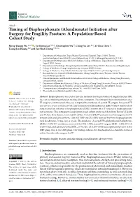(Alendronate) Initiation After Surgery for Fragility Fracture: a Population-Based Cohort Study