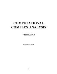 Computational Complex Analysis Book