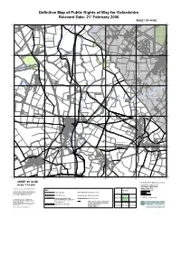 Definitive Map of Public Rights of Way for Oxfordshire Relevant Date: 21St February 2006 Colour SHEET SP 44 NE