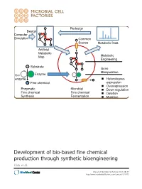 Development of Bio-Based Fine Chemical Production Through Synthetic Bioengineering Hara Et Al