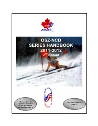 OSZ-NCD SERIES HANDBOOK 2011-2012 2Nd Edition