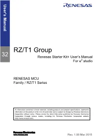 Renesas Starter Kit+ for RZ/T1 User's Manual