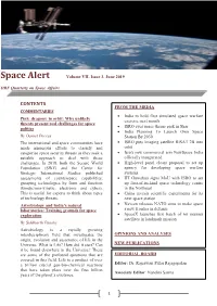 Space Alert Volume VII, Issue 3, June 2019