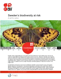 Sweden's Biodiversity at Risk: a Call to Action
