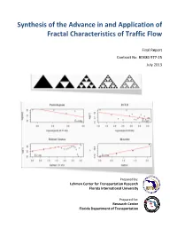 Synthesis of the Advance in and Application of Fractal Characteristics of Traffic Flow