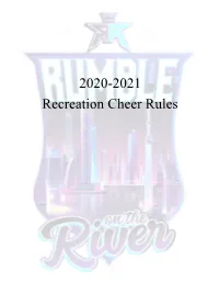 2020-2021 Recreation Cheer Rules