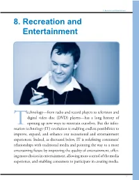 8. Recreation and Entertainment 8