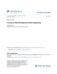A Survey of Plant Breeding and Genetic Engineering