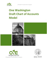 One Washington Draft Chart of Accounts Model
