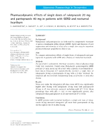 Pharmacodynamic Effects of Single Doses of Rabeprazole 20 Mg And