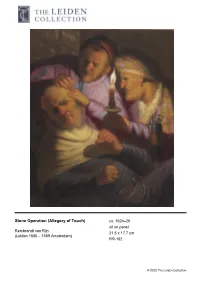 Stone Operation (Allegory of Touch) Ca
