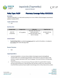 Tepotinib (Tepmetko) EOCCO POLICY