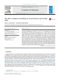 The Effect of Digital Storytelling on Visual Memory and Writing Skills