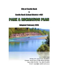 2016 Park & Recreation Plan