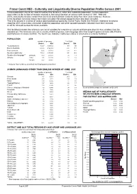 CALD Profile Fraser Coast