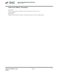 Clifford I. Nass Papers