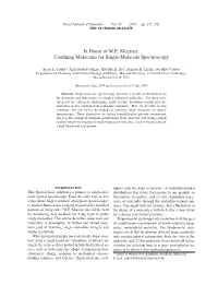 Confining Molecules for Single-Molecule Spectroscopy