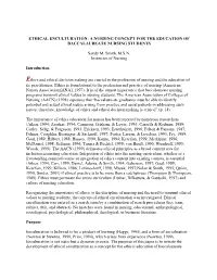 Ethical Enculturation: a Nursing Concept for the Education of Baccalaureate Nursing Students