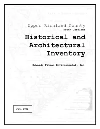 Historical and Architectural Inventory