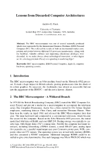 Lessons from Discarded Computer Architectures