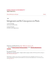 Lntrogression and Its Consequences in Plants Loren H