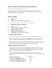 MICROSOFT WINDOWS CE & WINDOWS CE SERVICES READ ME FILE (C) 1998 Microsoft Corporation. All Rights Reserved. This Document P