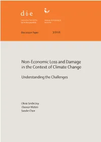 Non-Economic Loss and Damage in the Context of Climate Change