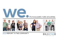 Report to the Community 2013