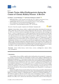 Uremic Toxins Affect Erythropoiesis During the Course of Chronic