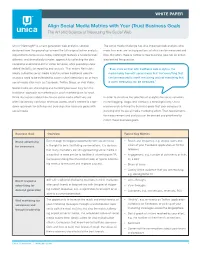 Align Social Media Metrics with Your (True) Business Goals the Art and Science of Measuring the Social Web