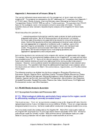 Appendix I. Assessment of Issues (Step 4)