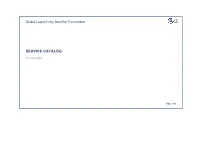 GLEIF Service Catalog Version 1.11