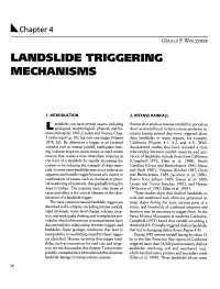 Landslide Triggering Mechanisms