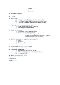 Maidenhead to Teddington Catchment Plan (Mtcap) 3.3) the Water Framework Directive (WFD) and the Mtcap