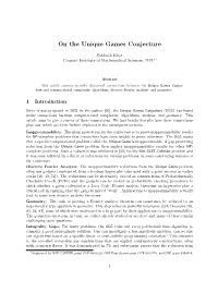 On the Unique Games Conjecture