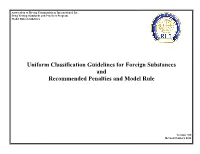 Uniform Classification Guidelines for Foreign Substances, Version 7.00