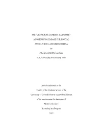 A Forensic Database for Digital Audio, Video, and Image Media