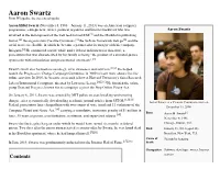 Aaron Swartz from Wikipedia, the Free Encyclopedia