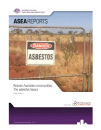 ASEA Report Asbestos in Re